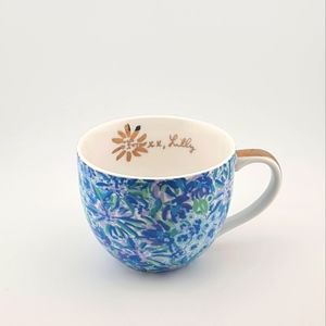 Lilly Pulitzer Floral Ceramic Coffee Tea  Mug 12 oz